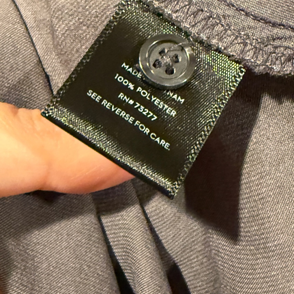 Simply Vera Vera Wang XL Gray Satin Drawstring Duster Cardigan Button Down Blous - Picture 4 of 12